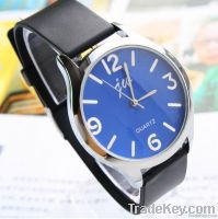 gilr's fashion style leather band wrist watch, boy's quartz watch
