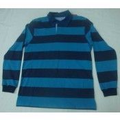 Men's Yearn Dyed Long Sleeve Polo Shirt