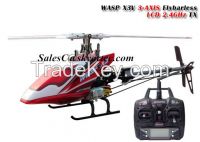 WASP X3V 3-AXIS flybarless rc helicopter LCD 2.4GHz RTF
