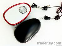 Motorcycle Rearview Mirror with MP3 Player and FM Radio Functions