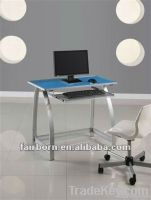(T-520) Compact Silver Office Computer Table with Keyboard Tray & Incl