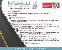 Bitumen grades ,MCS and Emulsion 