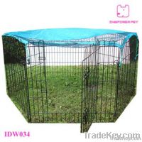 Pet Wire Playpen Folding Metal Dog Fence with Cover