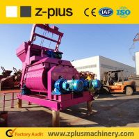 China famous brand ZPLUS offer twin shaft Concrete mixer JS series