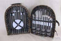 Fashionable wicker picnic basket