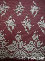 Embroidered Lace Fabric for Wedding Gown