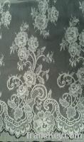 Ivory French Chantilly Lace Fabric For Wedding Gown