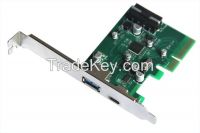 PCIe X4 to 1port USB3.1 Type-A combo 1port USB3.1 Type-C expansion card