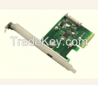 PCIe X4 to 1port USB3.1 Type-C expansion card