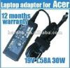 Rechargeable 19V 1.58A mini laptop AC adapter for Acer