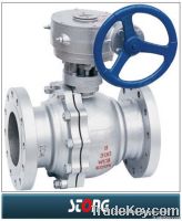 Cast Steel Worm Wheel Flanged Floating Ball Valve