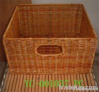 Rattan storage baskets