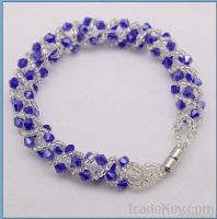 Natural Crystal Beads Bracelets, Glass beads bracelets