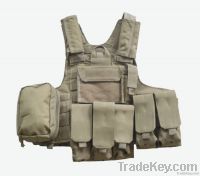 khaki military tactical vest