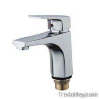 Simple Natural Style  Chrome Finish Single Handle Brass Basin Faucet