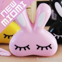 Hot!Miomi lovely rabbit pink contact lens case Nano anti-microbial con