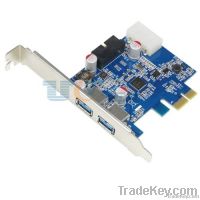 PCI Express PCI-E to 2 Port USB 3.0 Host Control Card w/ 20Pin USB3.0