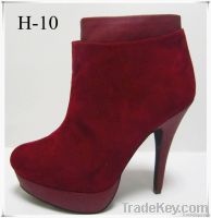 women leather flatform high heel shoes