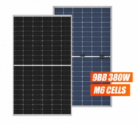 Wholesale 166mm Bifacial Perc PV Module 380watt 380 Wp 380w Perc Half Cell Mono PV Solar Panel