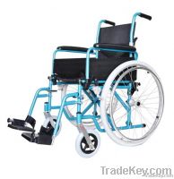 Recling high back wheelchair with commode