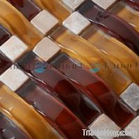 Stone mixed glass mosaic, wall tile backsplash, kitchen tiles EM64CS09