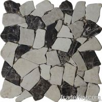 Pebble Mosaic Tiles Black/White