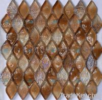Leaf Shape Iridescent Mosaic Brown