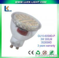 3528SMD gu10/e27 led light bulbs 3w with CE&ROHS