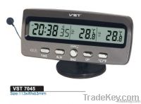LCD Car Clock with temperature and voltage