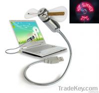Portable USB Message Fan w/ Realtime Temperature Display