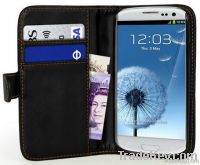 Wallet Leather Case for Samsung Galaxy S3 I9300, Book Design, Hot Sale