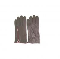 ladies grey leather gloves