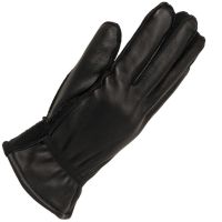 black leather gloves womens