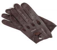 ladies navy blue leather gloves