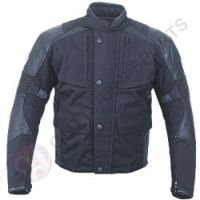 black textile motorcycle jacket