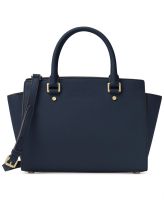 2018 blue leather hand bag