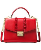 new red leather hand bag