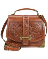 2018 new brown leather hand bag