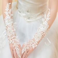 Most Popular Simple Bridal Lace Wedding Gloves
