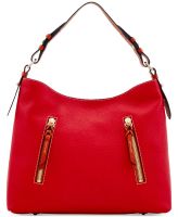 red  leather hobo bag