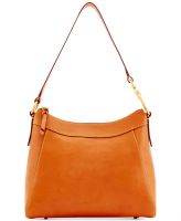 2018 latest orange leather hobo bag