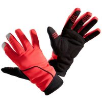2018 red  leather cycling gloves