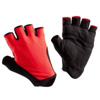 2018 red and  black leather cycling gloves