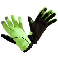 2018  black and green  leather cycling gloves