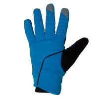 blue  leather cycling gloves