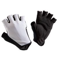 2018 white and black leather cycling gloves