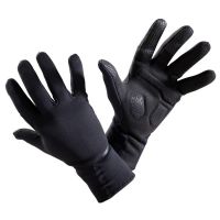 full  black   leather cycling gloves