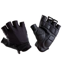 new black  leather cycling gloves