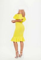 2018 yellow  party dress