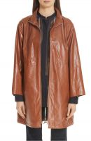 drop-shoulder    women  leather jacket
